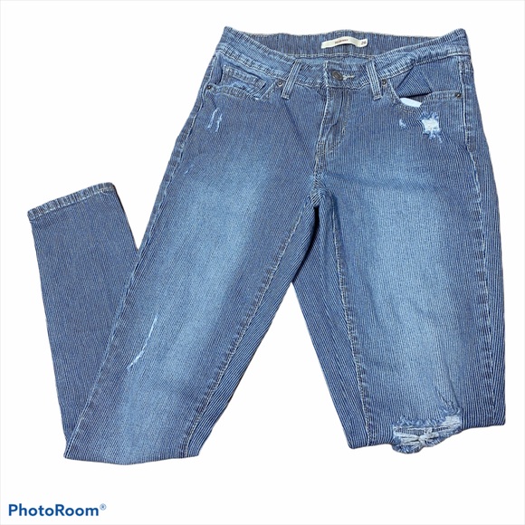 Levi’s 711 Skinny Jeans with Stripes - Picture 2 of 9